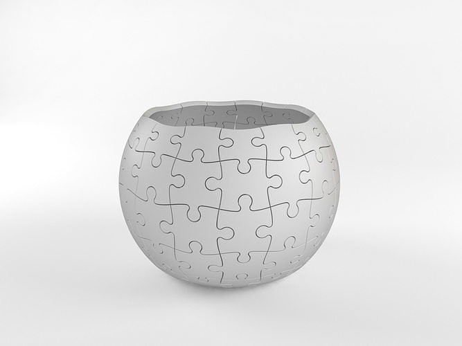 Puzzle flowerpot  3D print model