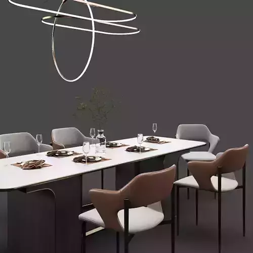 Dining table with chairs