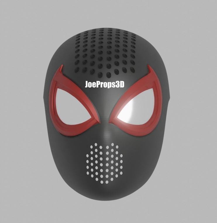 HIGHLY ACCURATE Spider Man Miles Morales PS4 PS5 Faceshell 3D print model_4