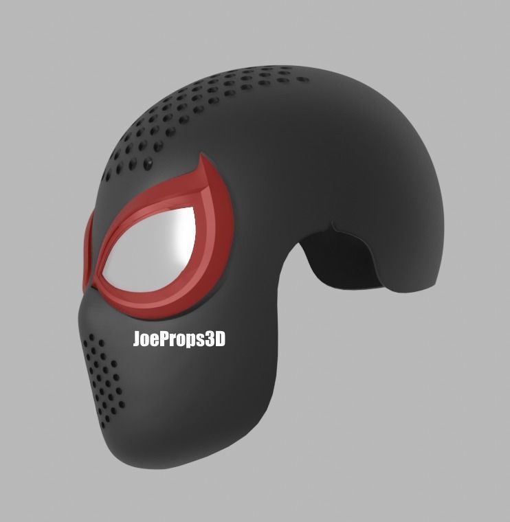 HIGHLY ACCURATE Spider Man Miles Morales PS4 PS5 Faceshell 3D print model_6