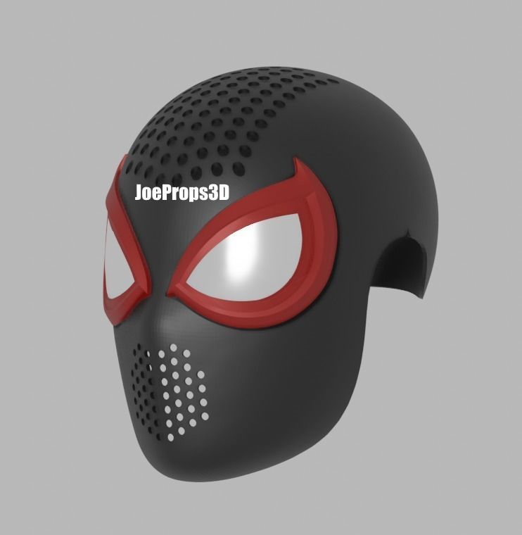 HIGHLY ACCURATE Spider Man Miles Morales PS4 PS5 Faceshell 3D print model_5