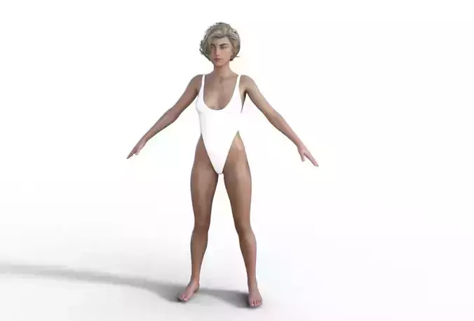 Girlin1piecethong woman in swimsuit