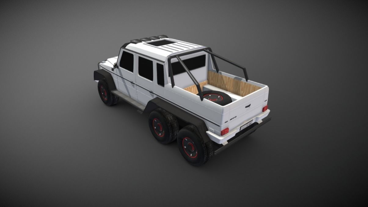 Mercedes G class 6x6 Low-poly 3D model_1