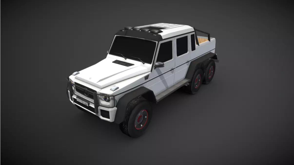 Mercedes G class 6x6 Low-poly 3D model_0