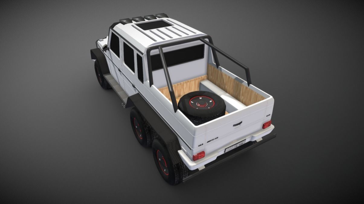 Mercedes G class 6x6 Low-poly 3D model_3