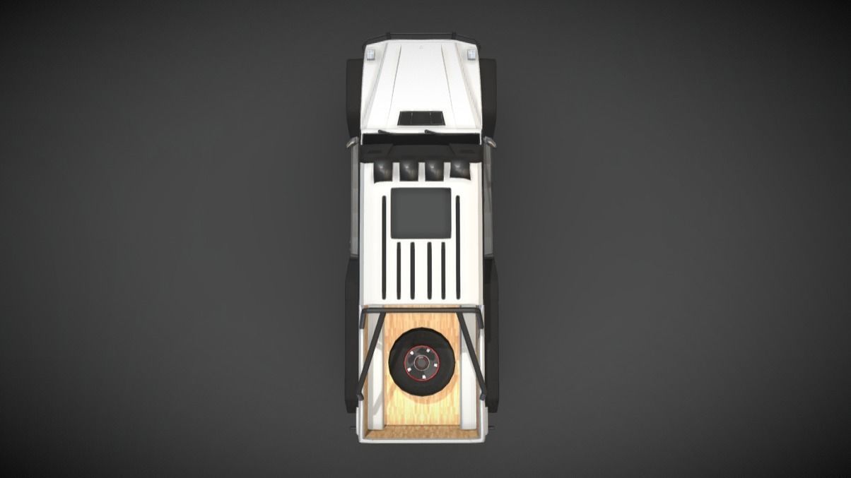 Mercedes G class 6x6 Low-poly 3D model_5