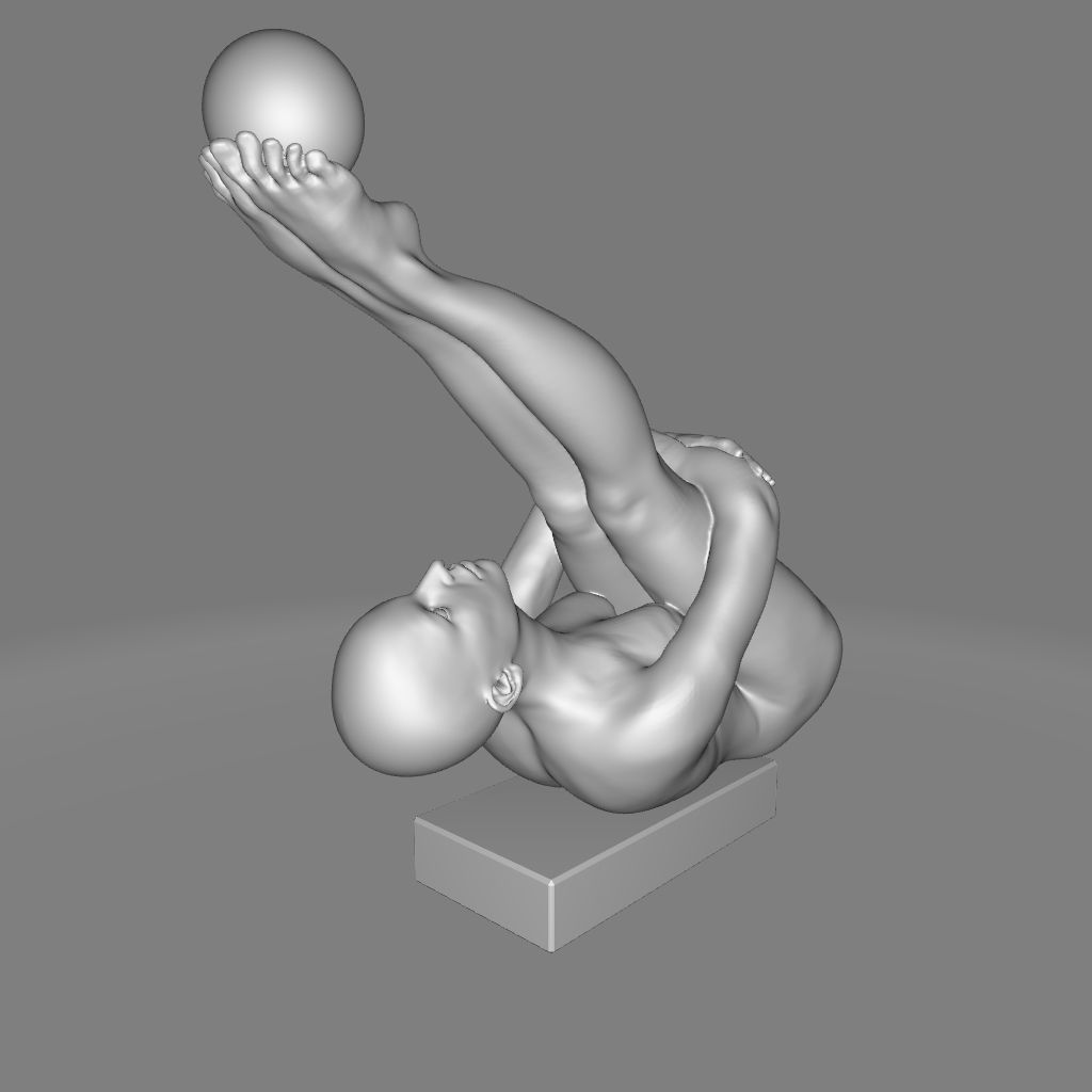  Tickmacrevan Modern Resin Doll Figurine - 2 Colour 3D model_3