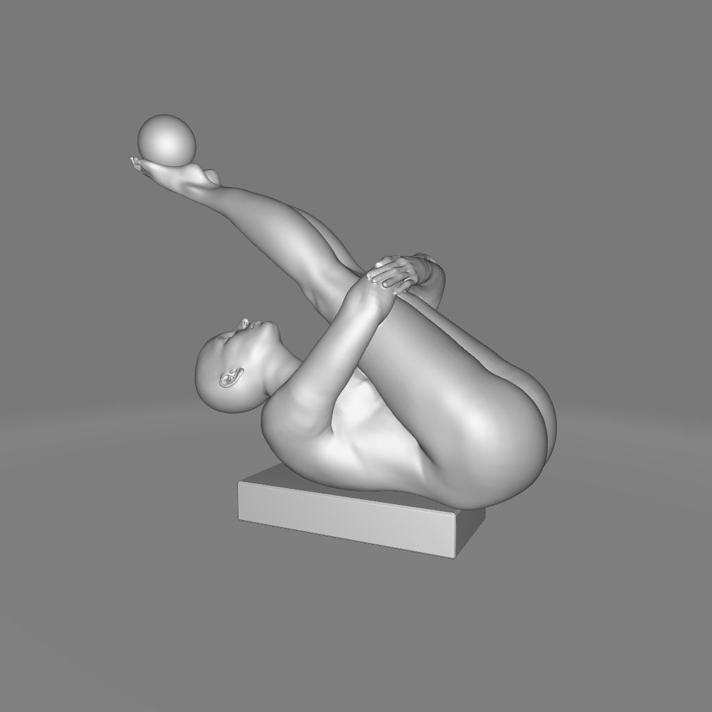  Tickmacrevan Modern Resin Doll Figurine - 2 Colour 3D model_4