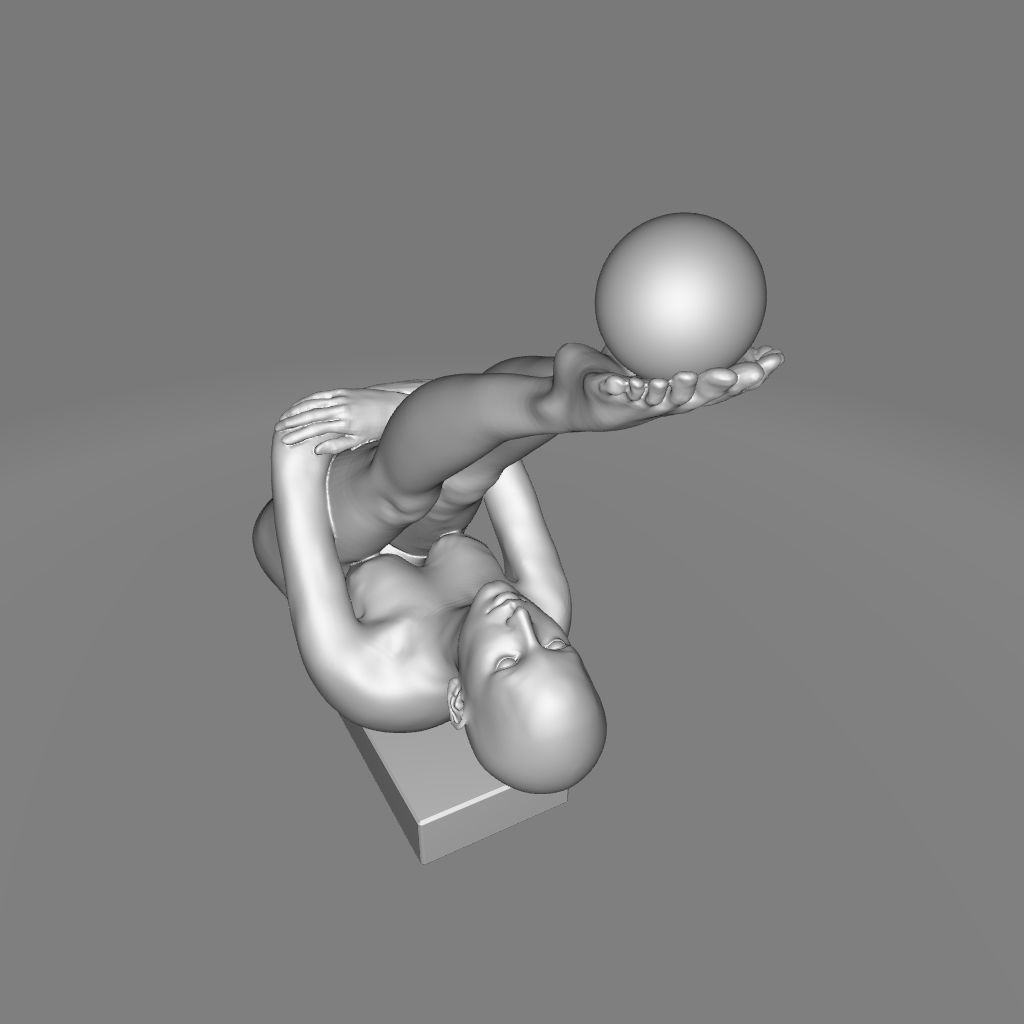  Tickmacrevan Modern Resin Doll Figurine - 2 Colour 3D model_2