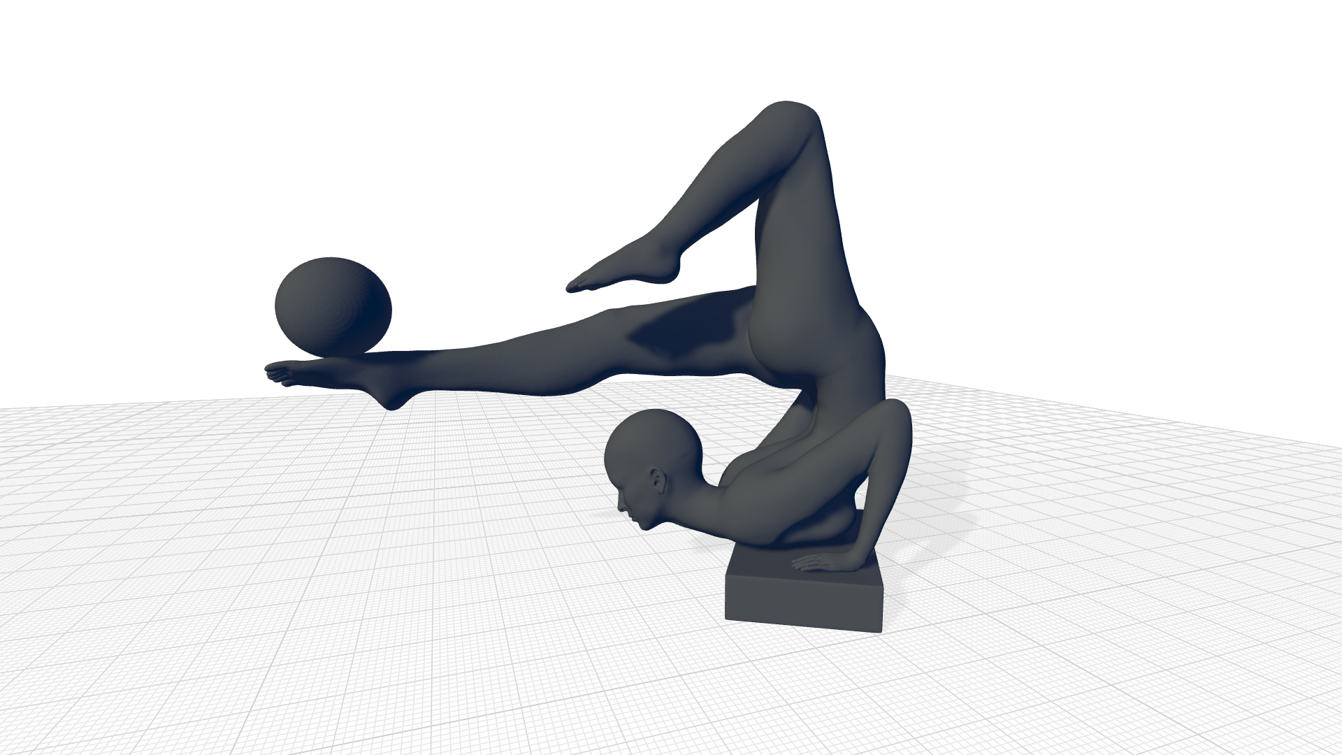 Tickmacrevan Resin Doll Figurine  - 2 Colour 3D model_4