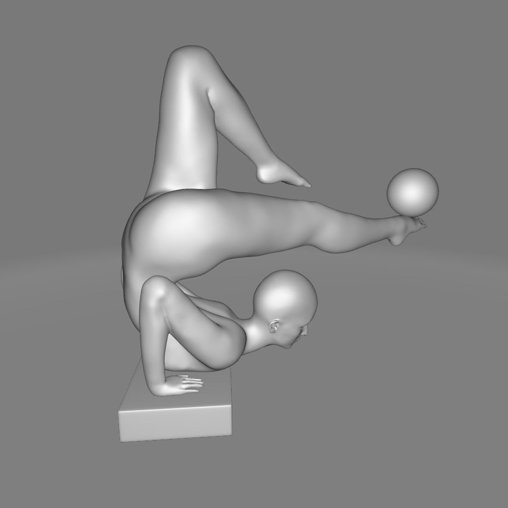 Tickmacrevan Resin Doll Figurine  - 2 Colour 3D model_9