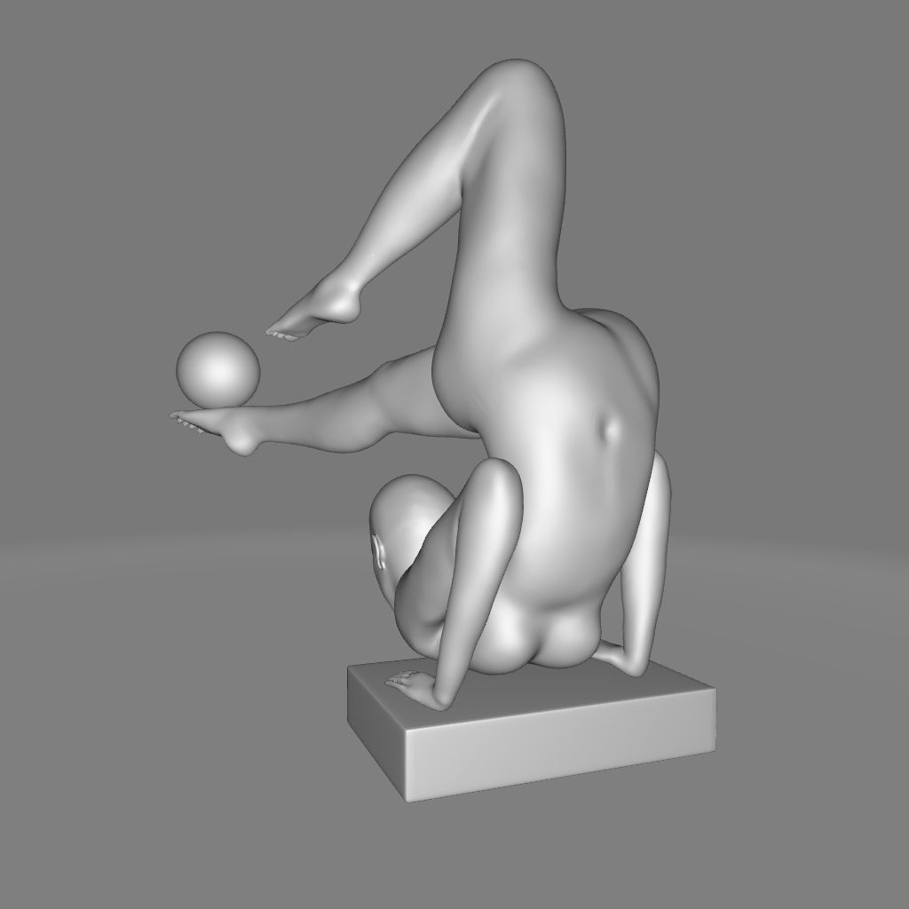 Tickmacrevan Resin Doll Figurine  - 2 Colour 3D model_10