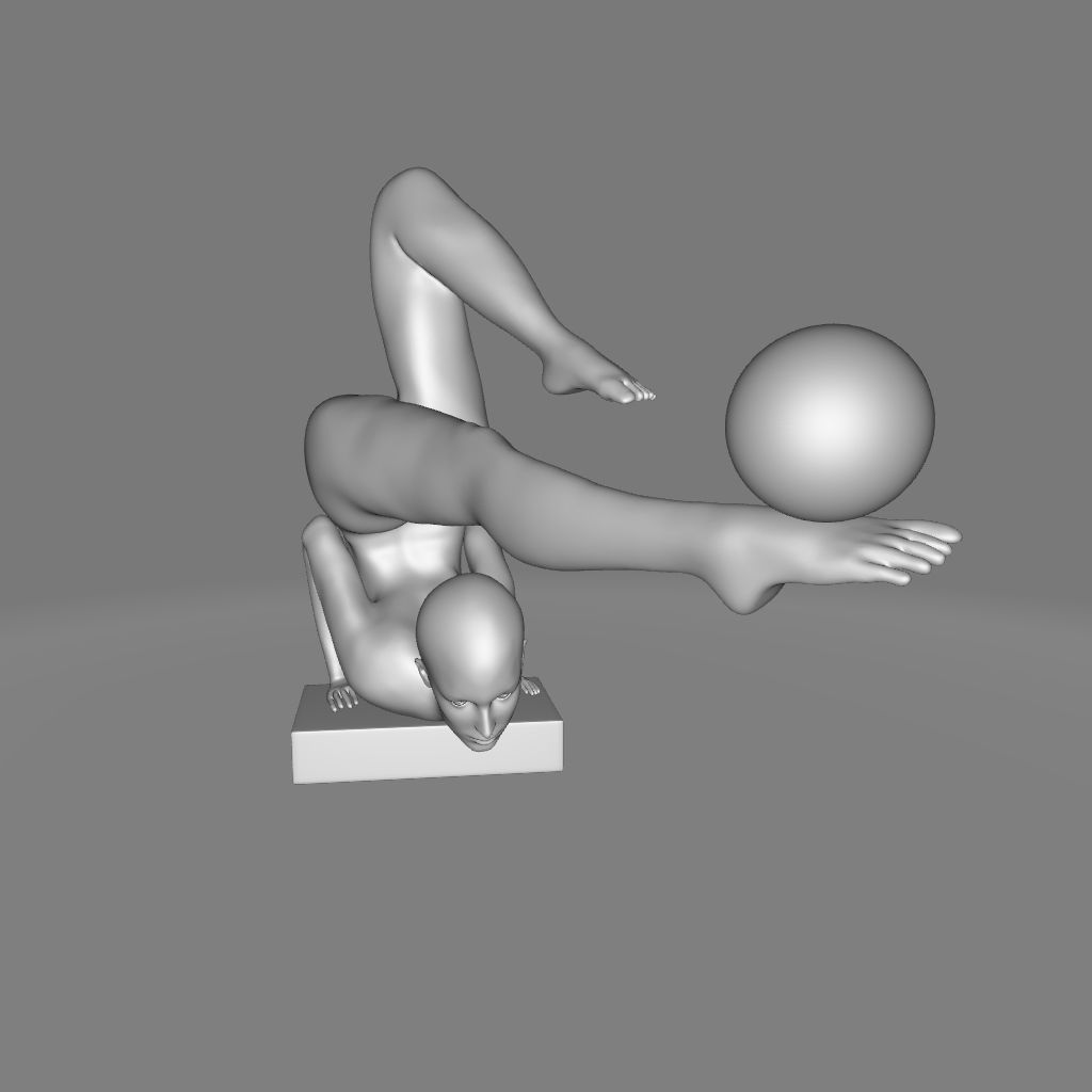 Tickmacrevan Resin Doll Figurine  - 2 Colour 3D model_12