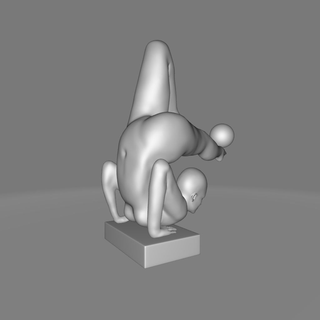 Tickmacrevan Resin Doll Figurine  - 2 Colour 3D model_11