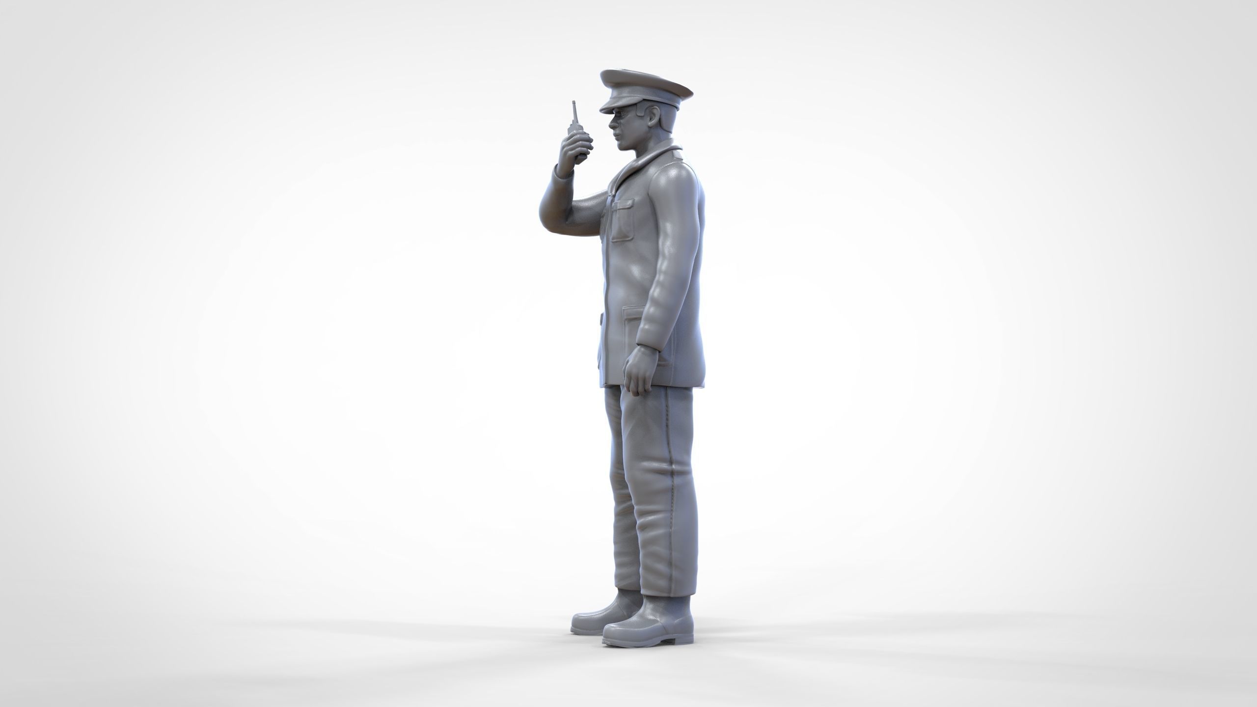 Coast Guard or Police boat crew or security Guard 3D print model_40