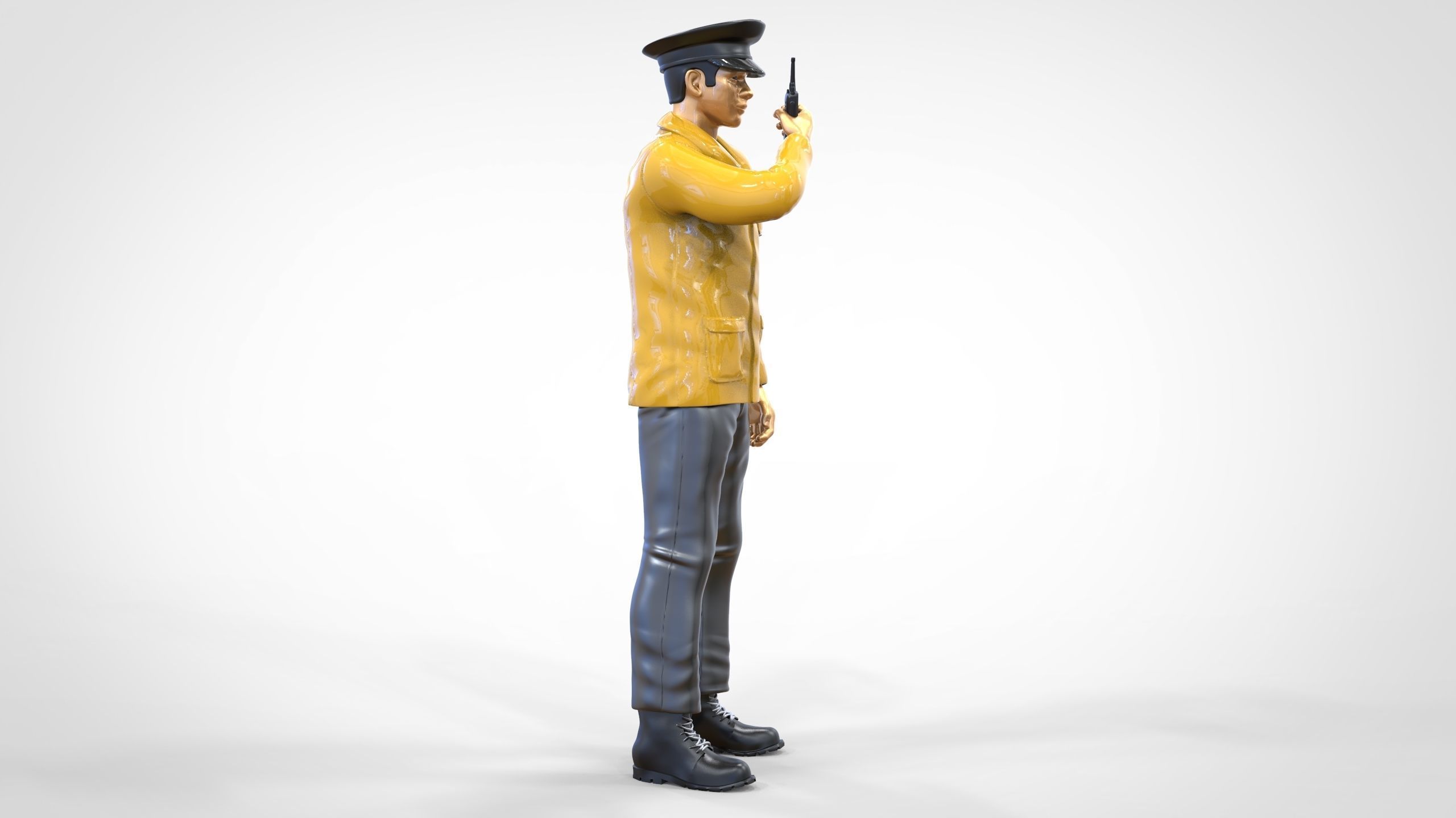 Coast Guard or Police boat crew or security Guard 3D print model_5