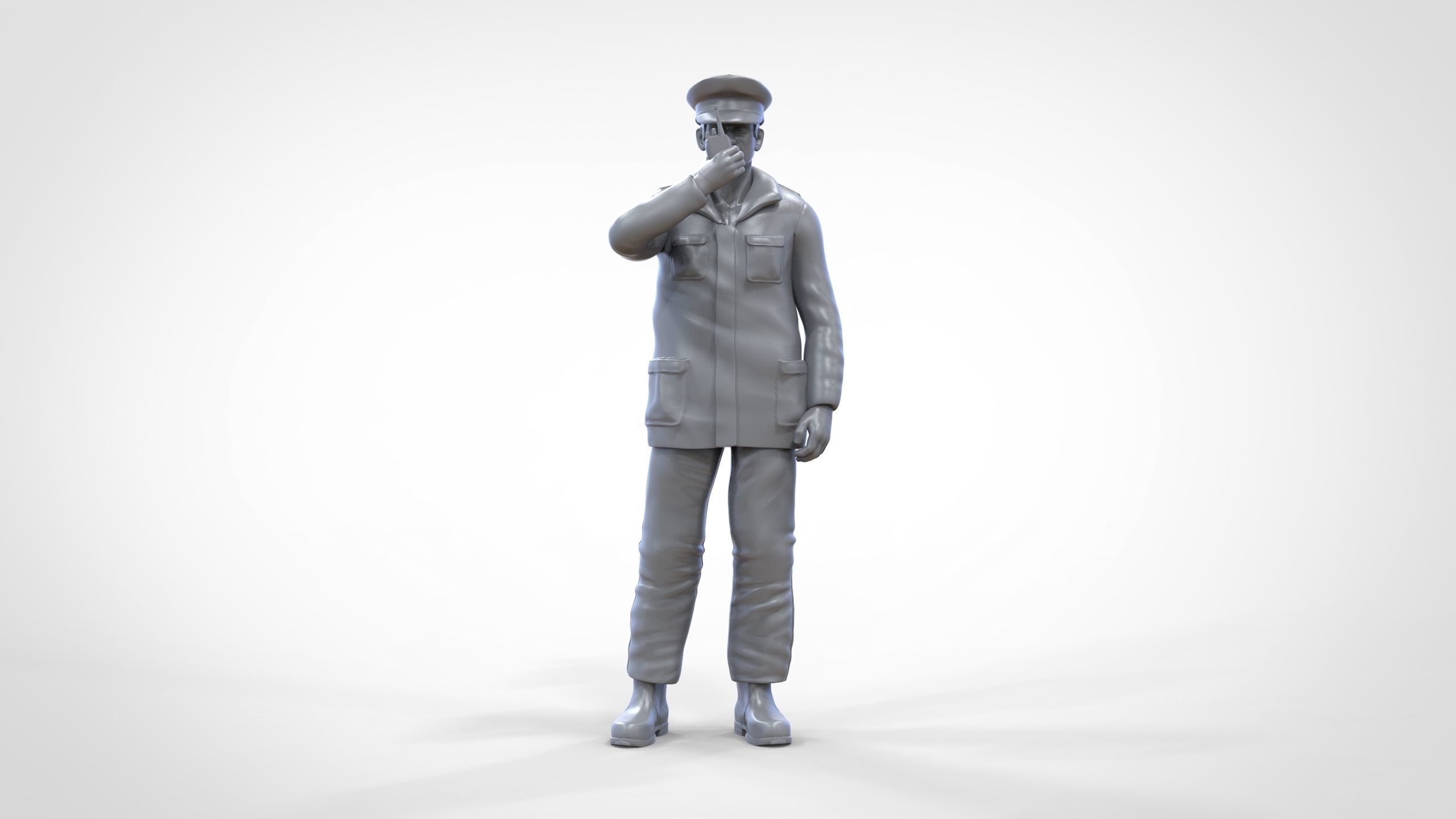 Coast Guard or Police boat crew or security Guard 3D print model_25