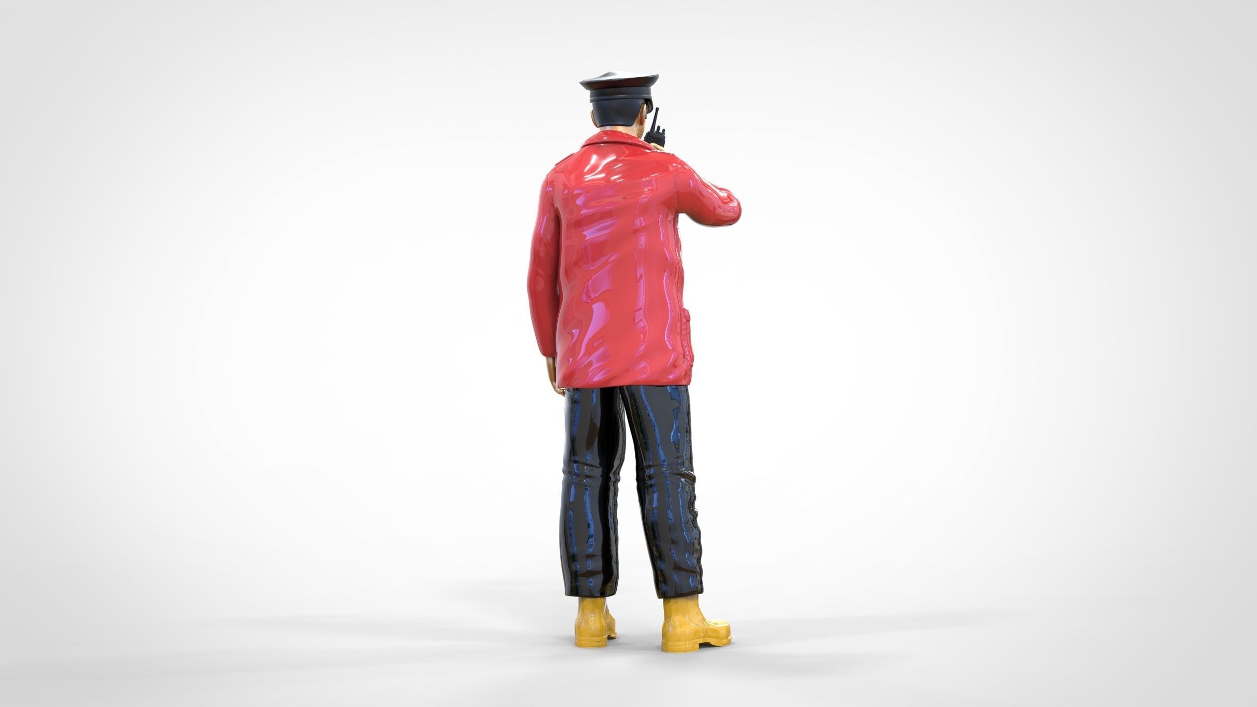 Coast Guard or Police boat crew or security Guard 3D print model_28