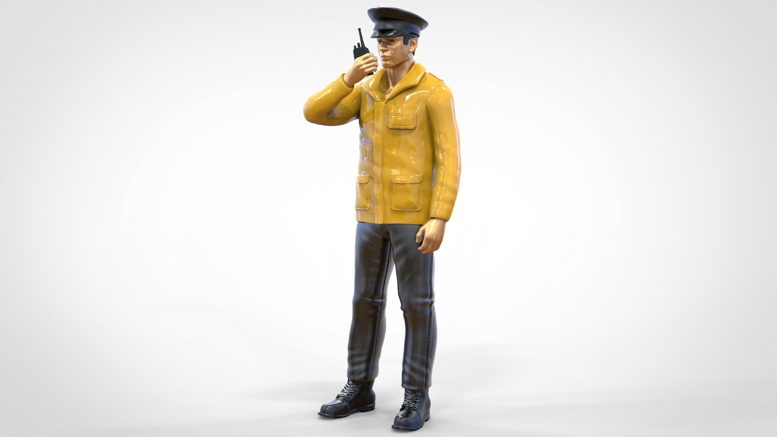 Coast Guard or Police boat crew or security Guard 3D print model_4