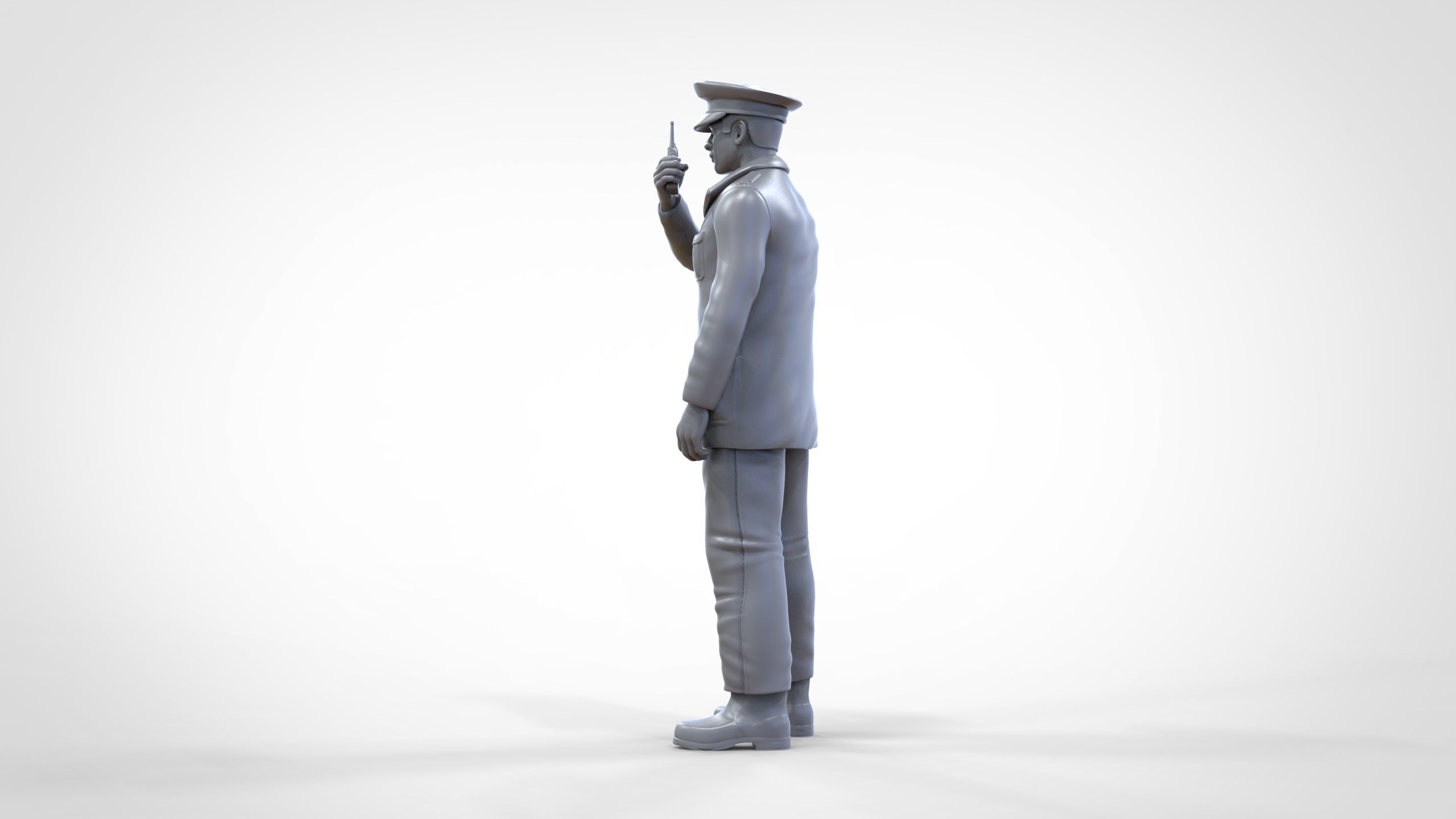 Coast Guard or Police boat crew or security Guard 3D print model_39