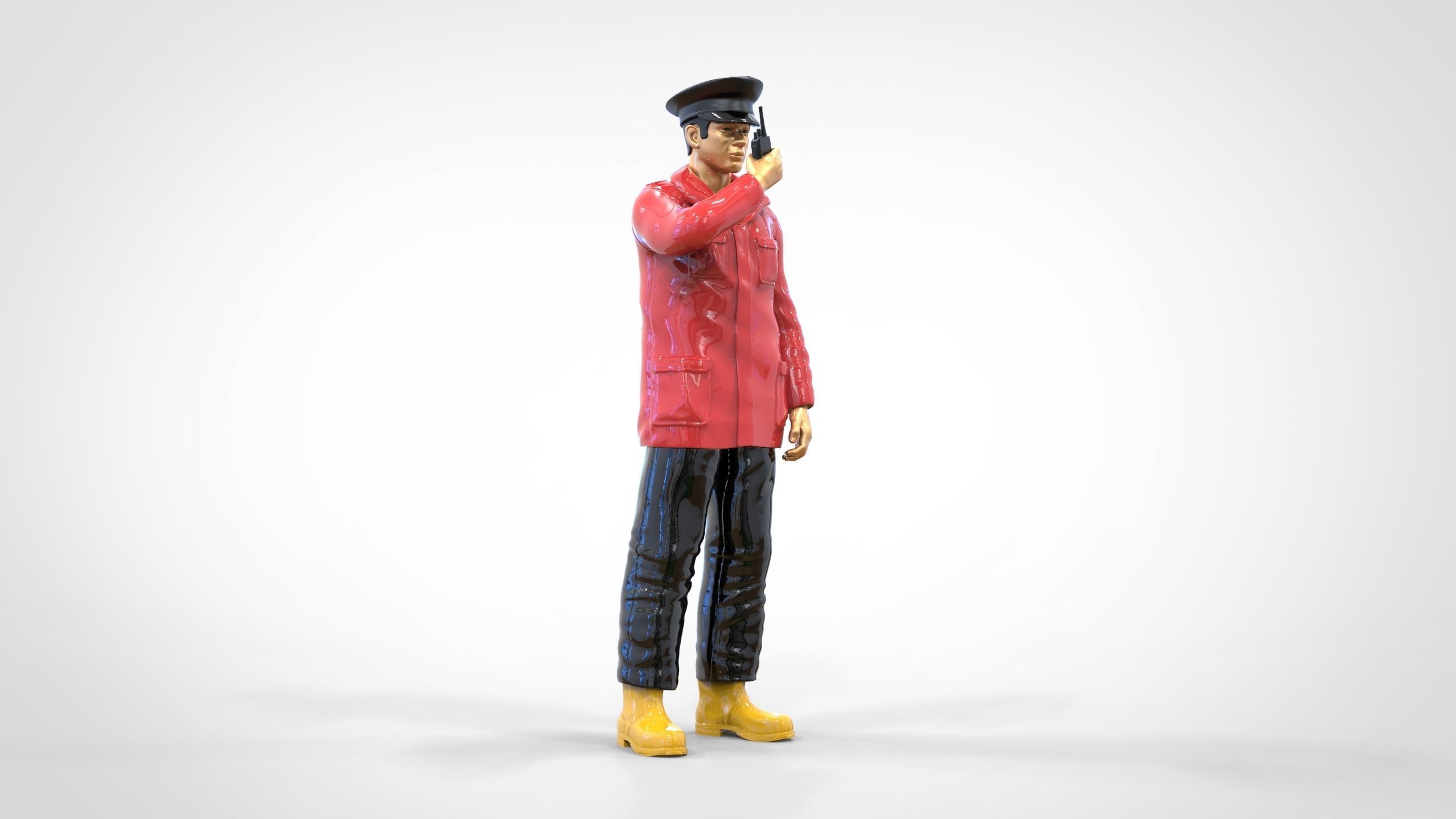Coast Guard or Police boat crew or security Guard 3D print model_32