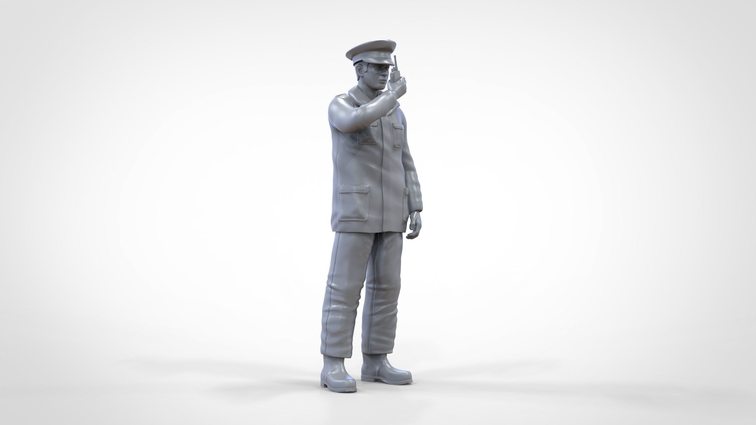 Coast Guard or Police boat crew or security Guard 3D print model_24