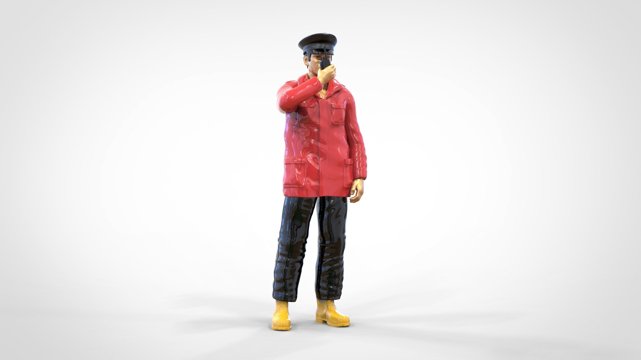 Coast Guard or Police boat crew or security Guard 3D print model_30