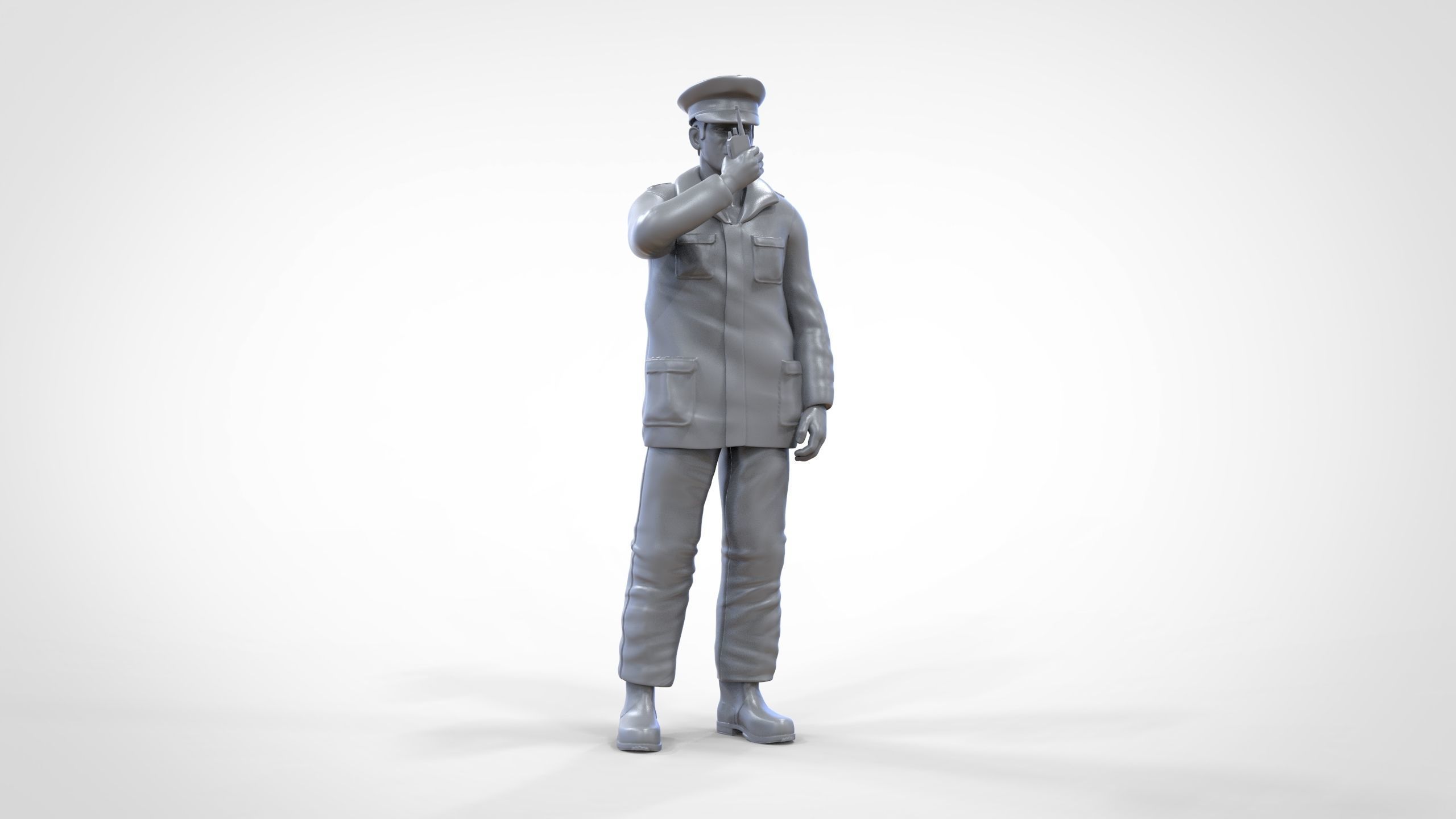 Coast Guard or Police boat crew or security Guard 3D print model_44