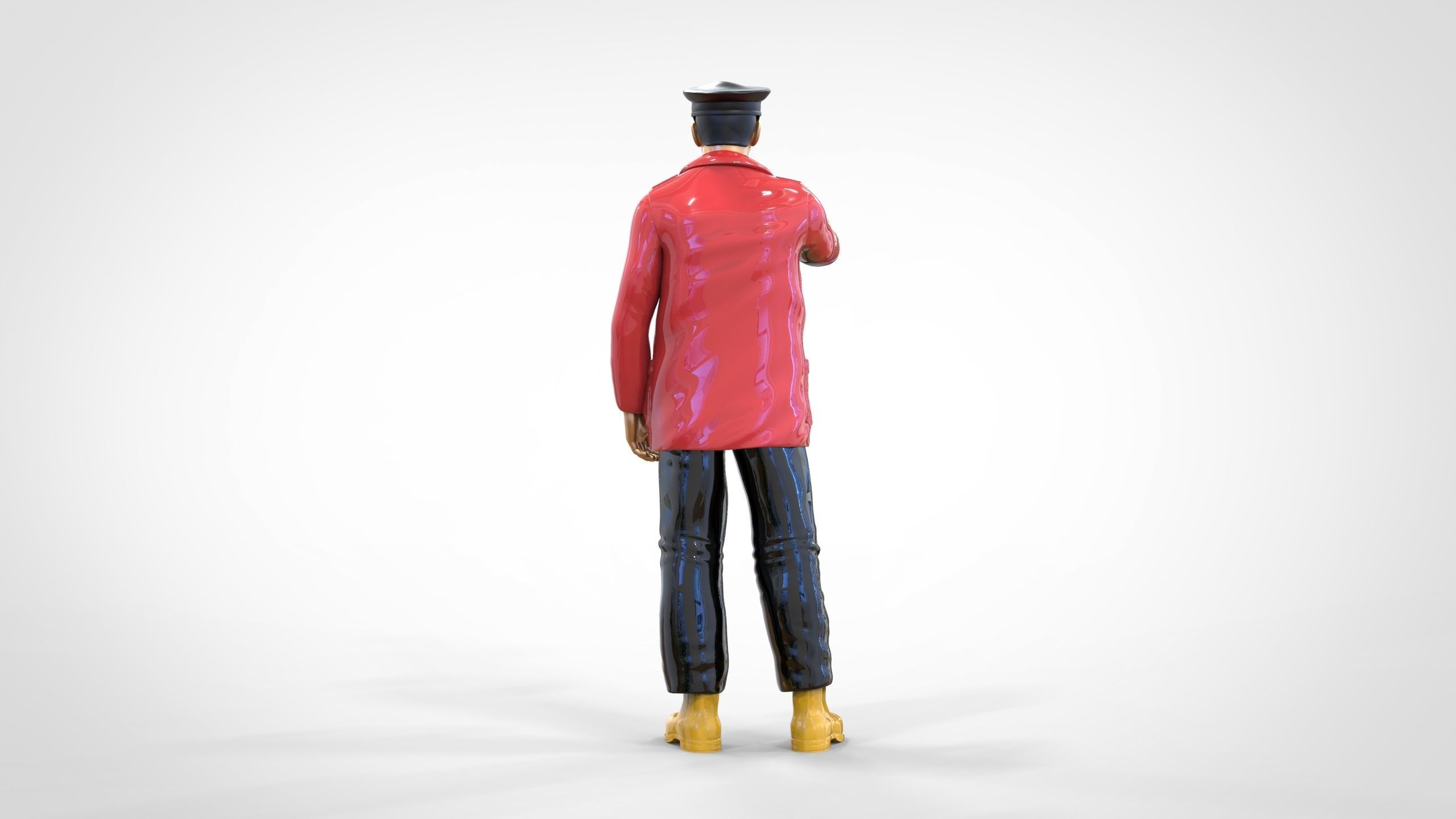 Coast Guard or Police boat crew or security Guard 3D print model_12