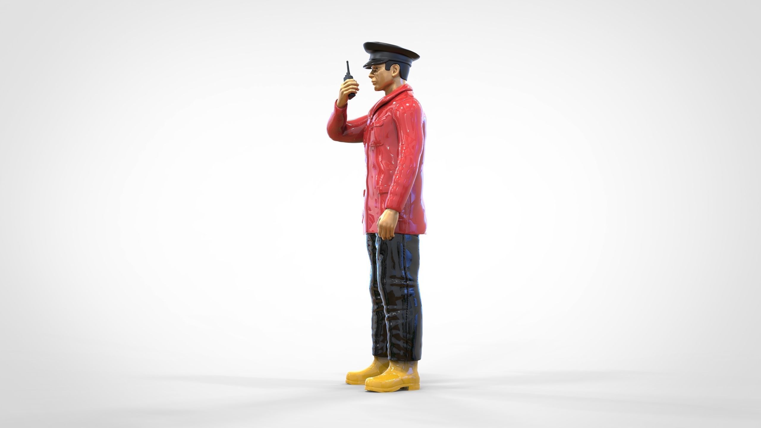 Coast Guard or Police boat crew or security Guard 3D print model_20