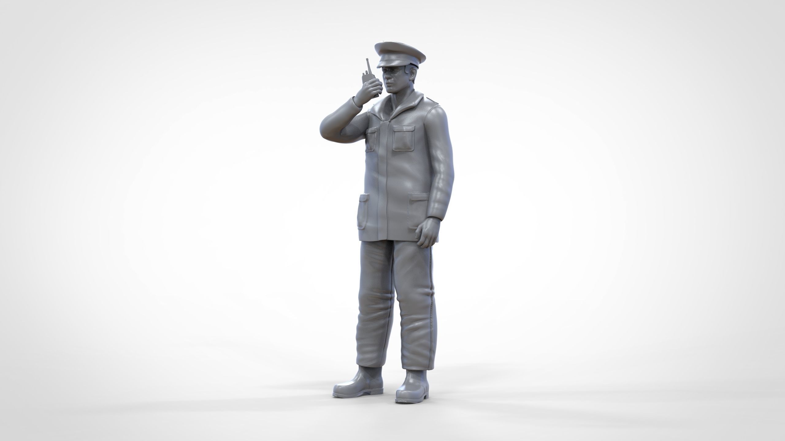 Coast Guard or Police boat crew or security Guard 3D print model_41
