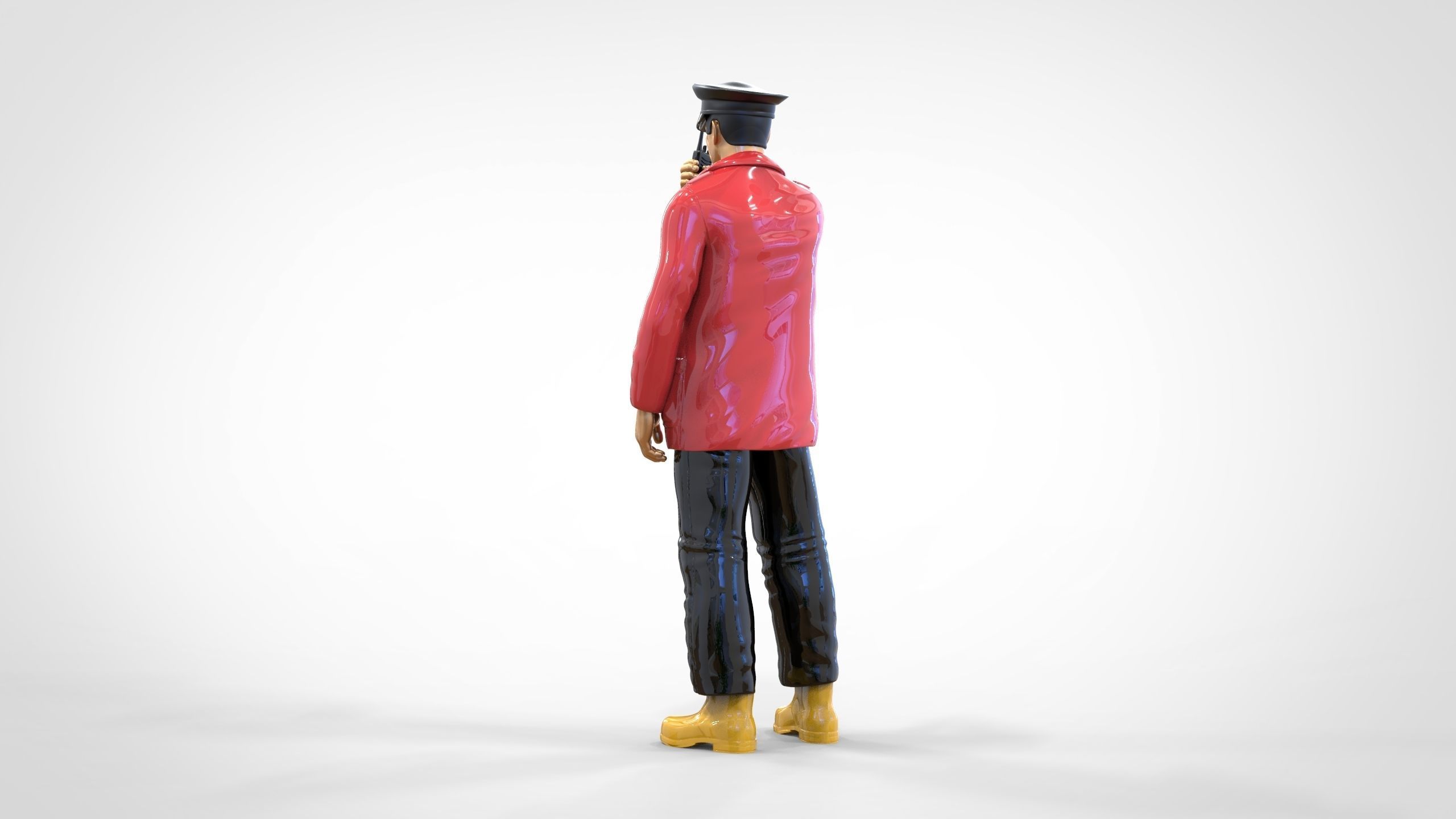 Coast Guard or Police boat crew or security Guard 3D print model_15