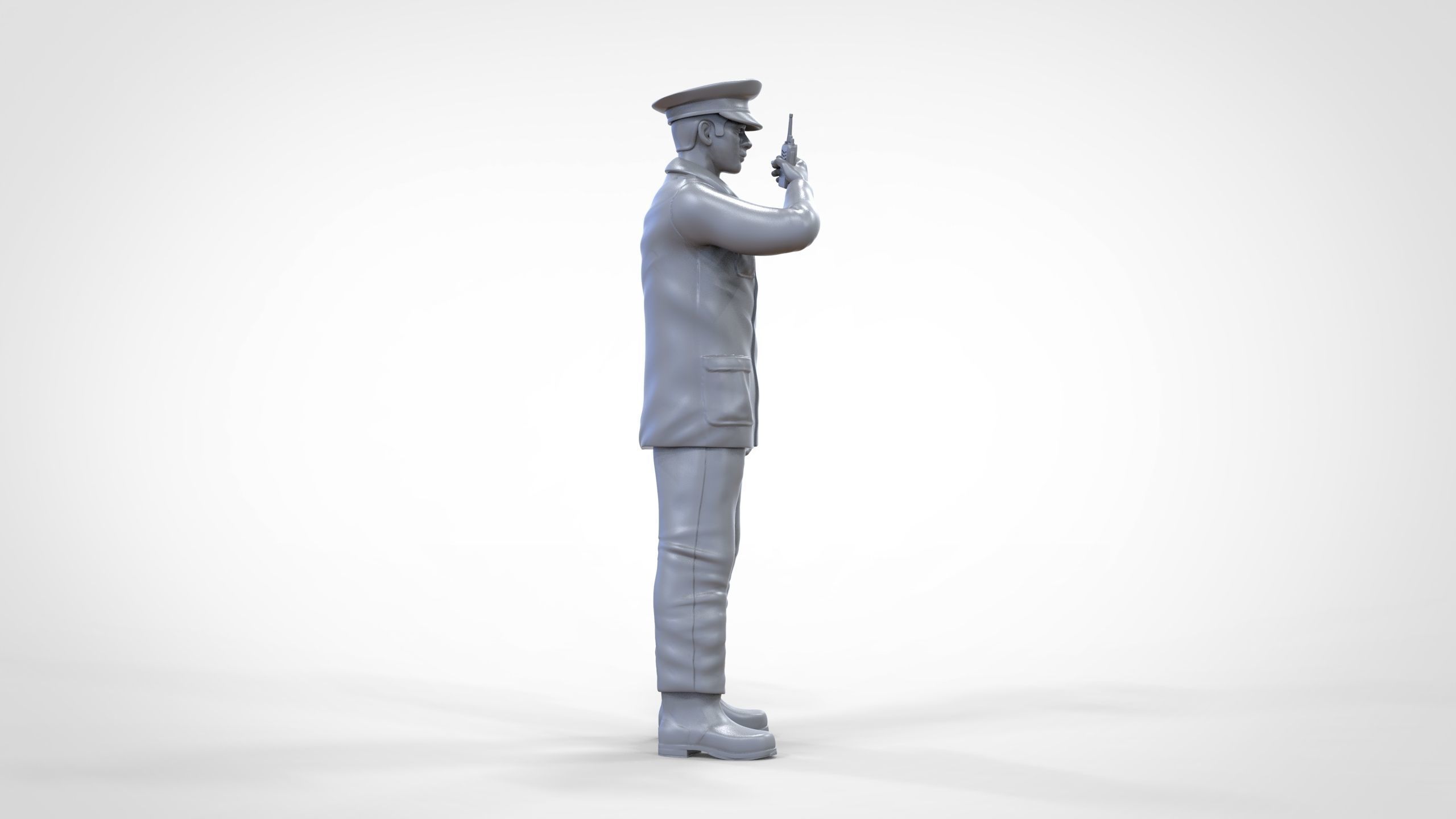 Coast Guard or Police boat crew or security Guard 3D print model_35