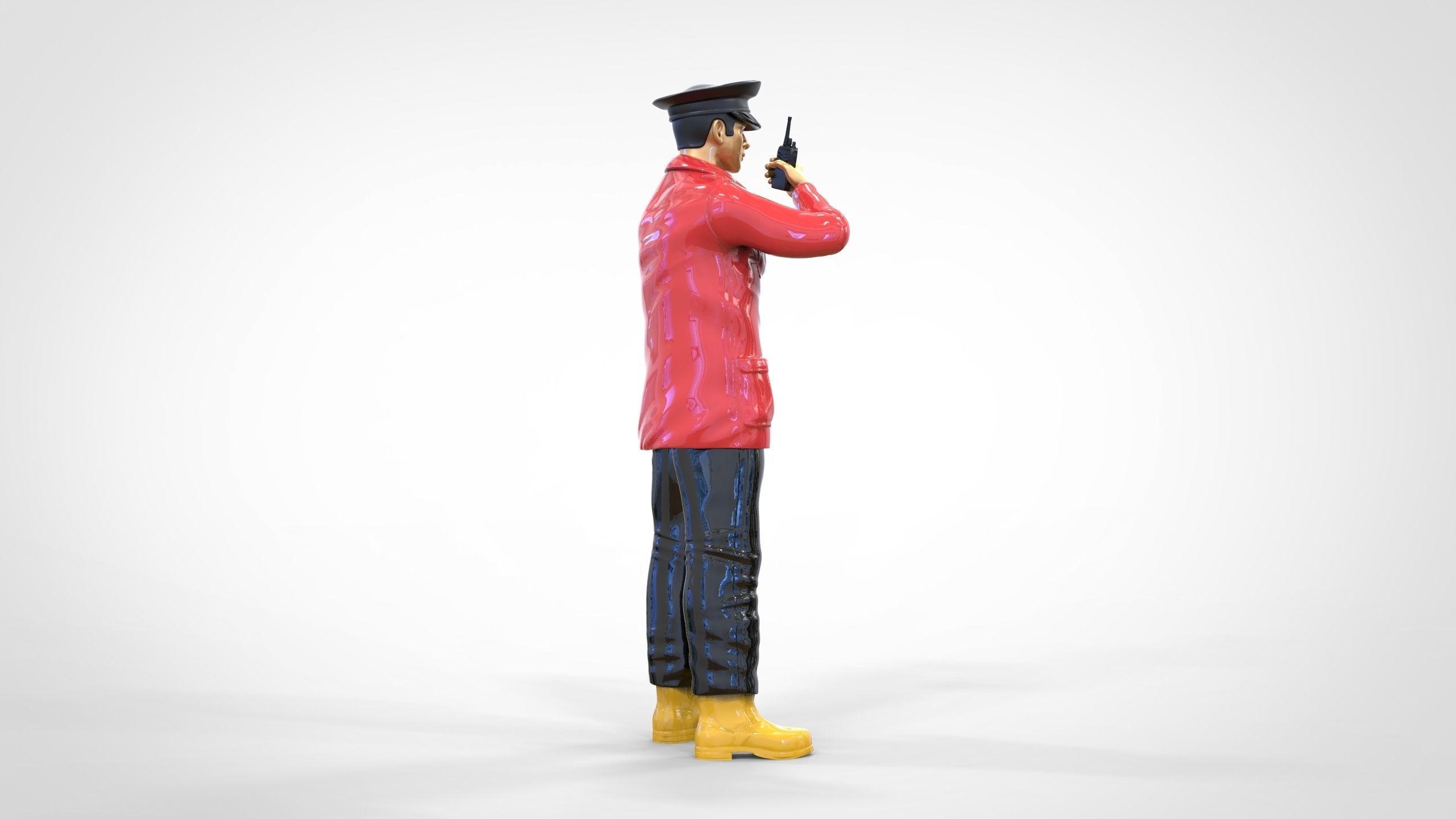Coast Guard or Police boat crew or security Guard 3D print model_9