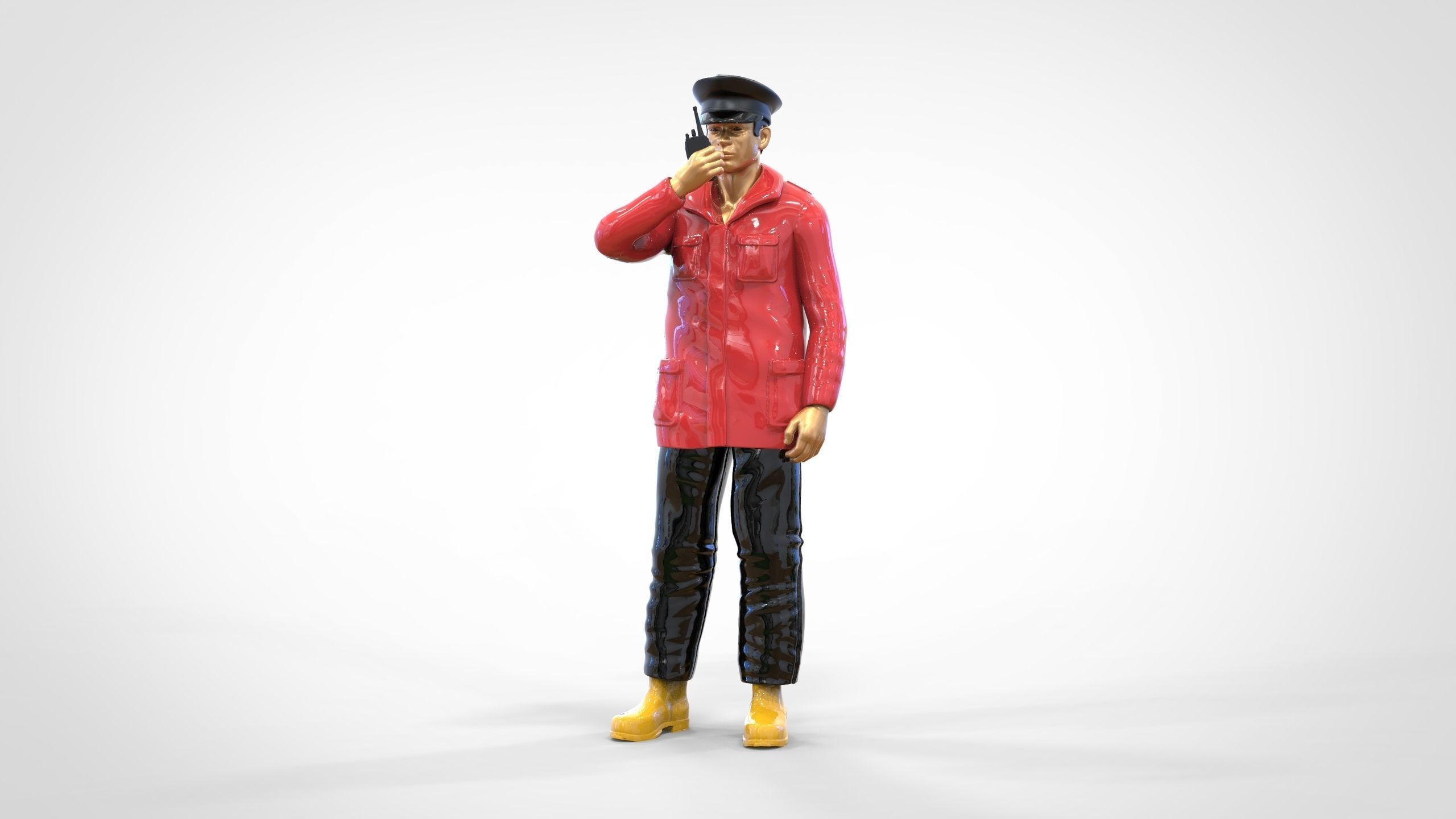 Coast Guard or Police boat crew or security Guard 3D print model_26