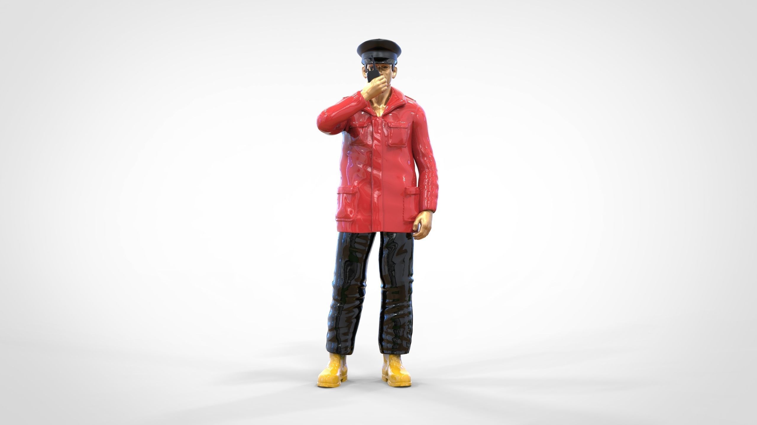 Coast Guard or Police boat crew or security Guard 3D print model_27