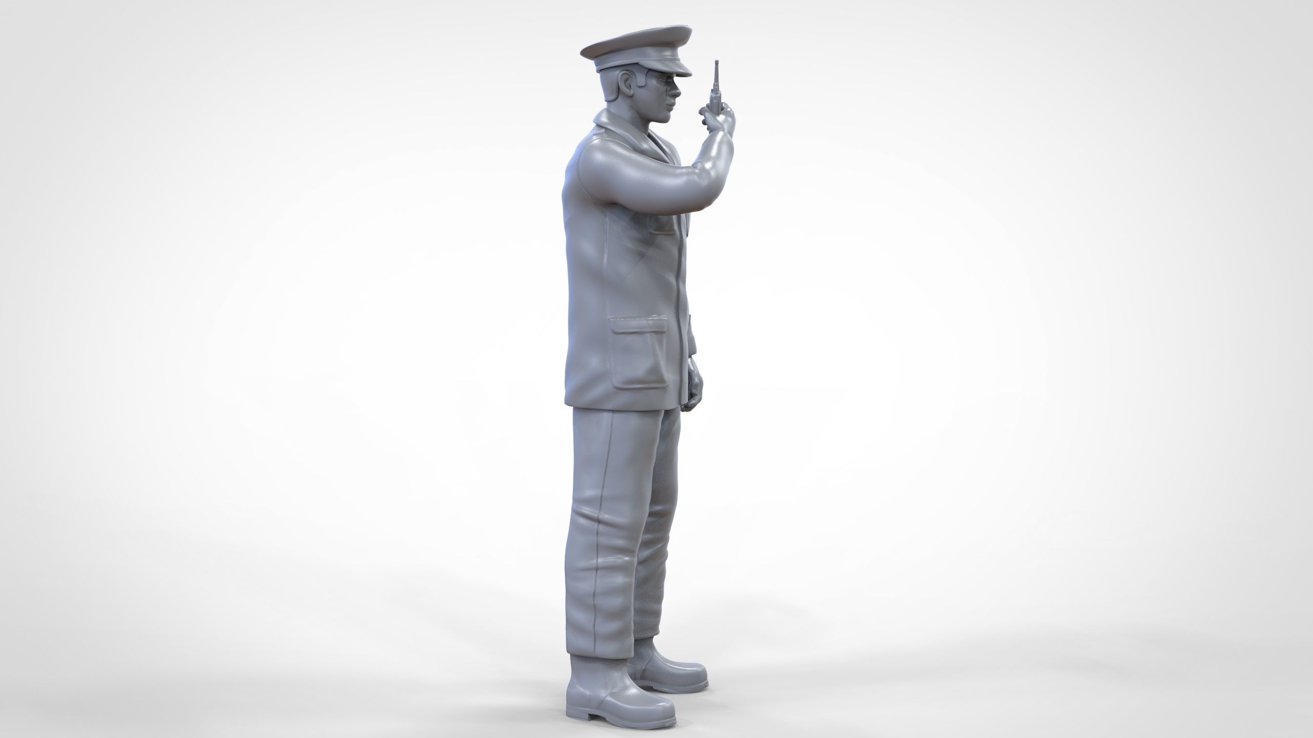 Coast Guard or Police boat crew or security Guard 3D print model_33