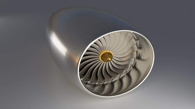 Airplane engine 3D model