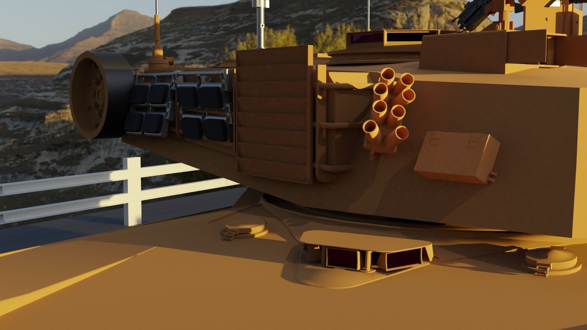 M1A2 Abrams  Low-poly 3D model_6