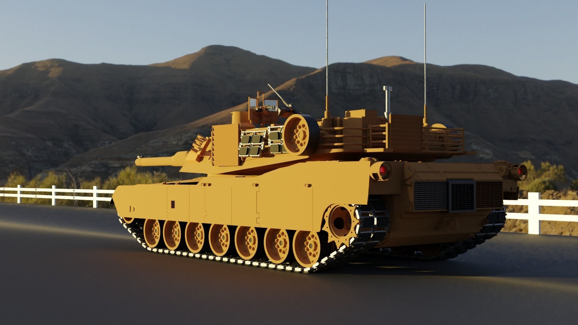 M1A2 Abrams  Low-poly 3D model_2