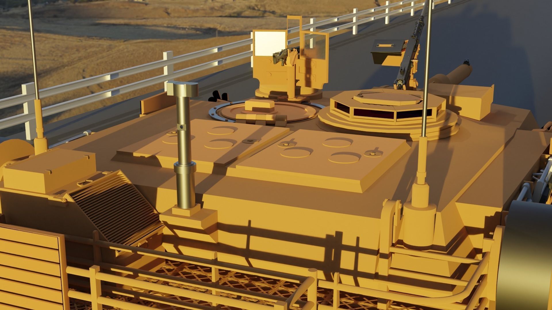 M1A2 Abrams  Low-poly 3D model_4