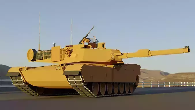 M1A2 Abrams  Low-poly 3D model