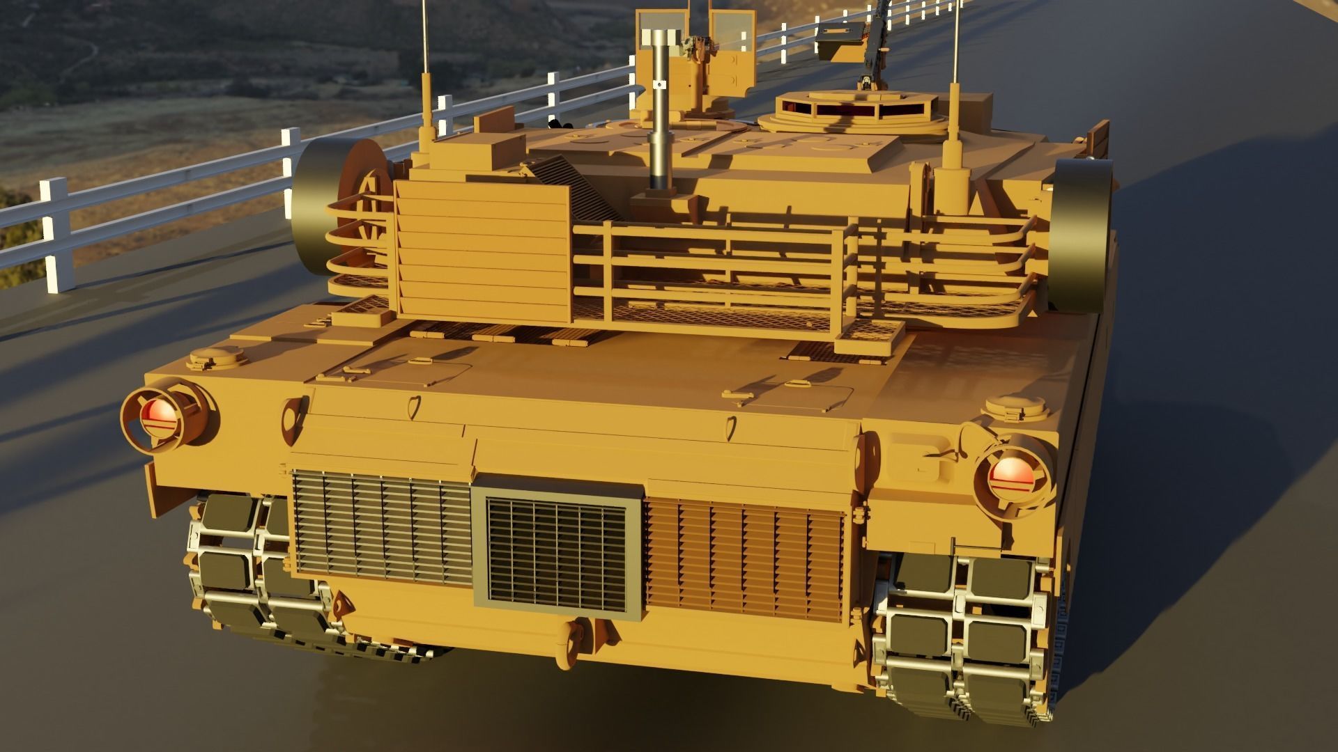 M1A2 Abrams  Low-poly 3D model_3