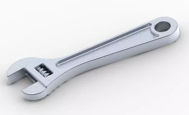 Stylish Adjustable Wrench 3D print model_0