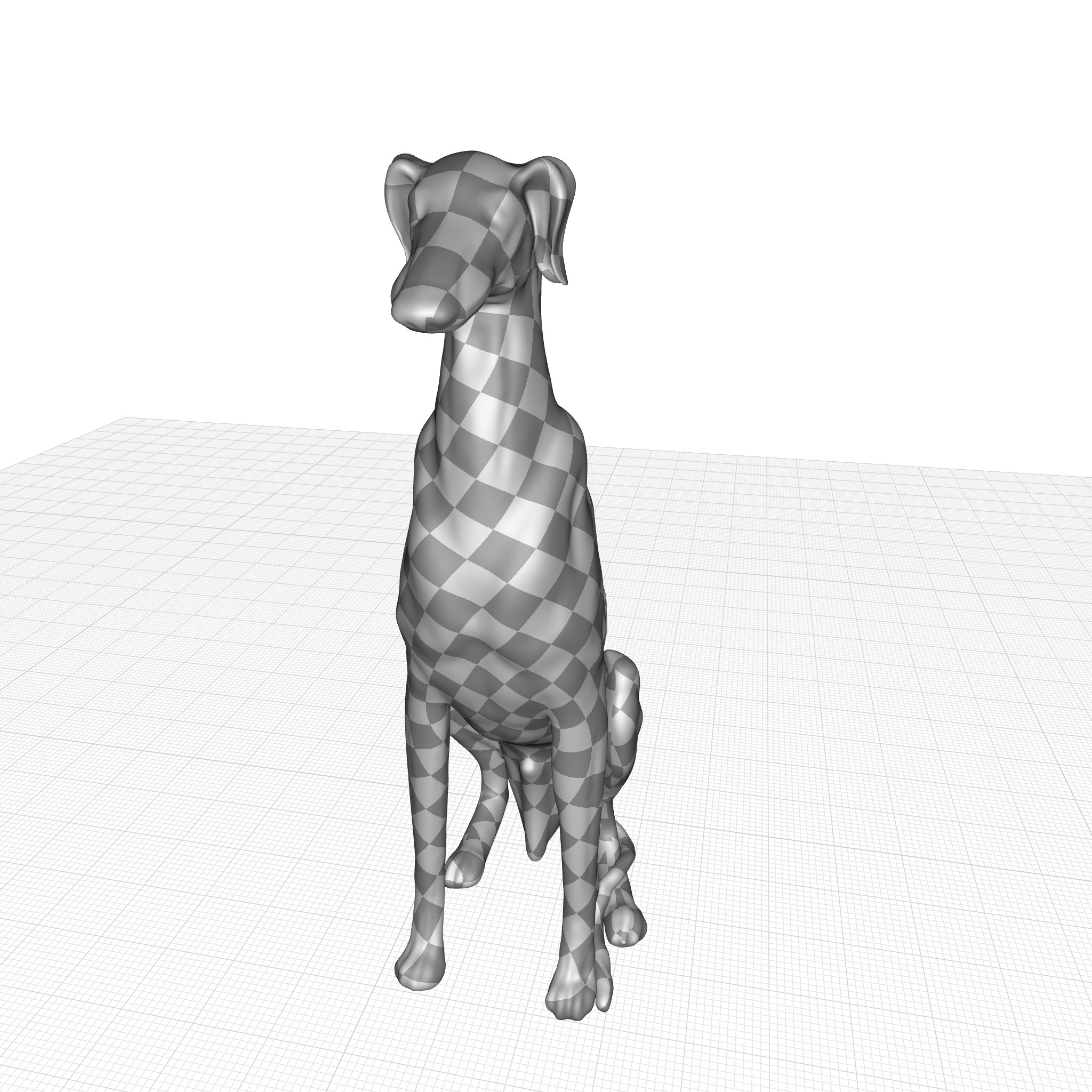  Dog Statue 3D model_3