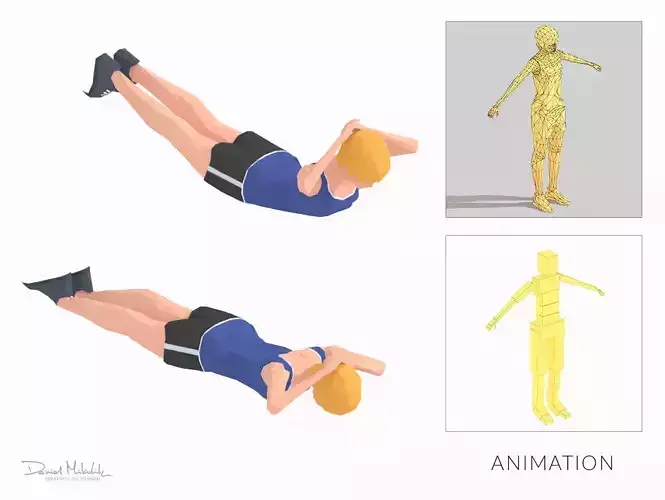 Bridge  Exercise Woman Animation