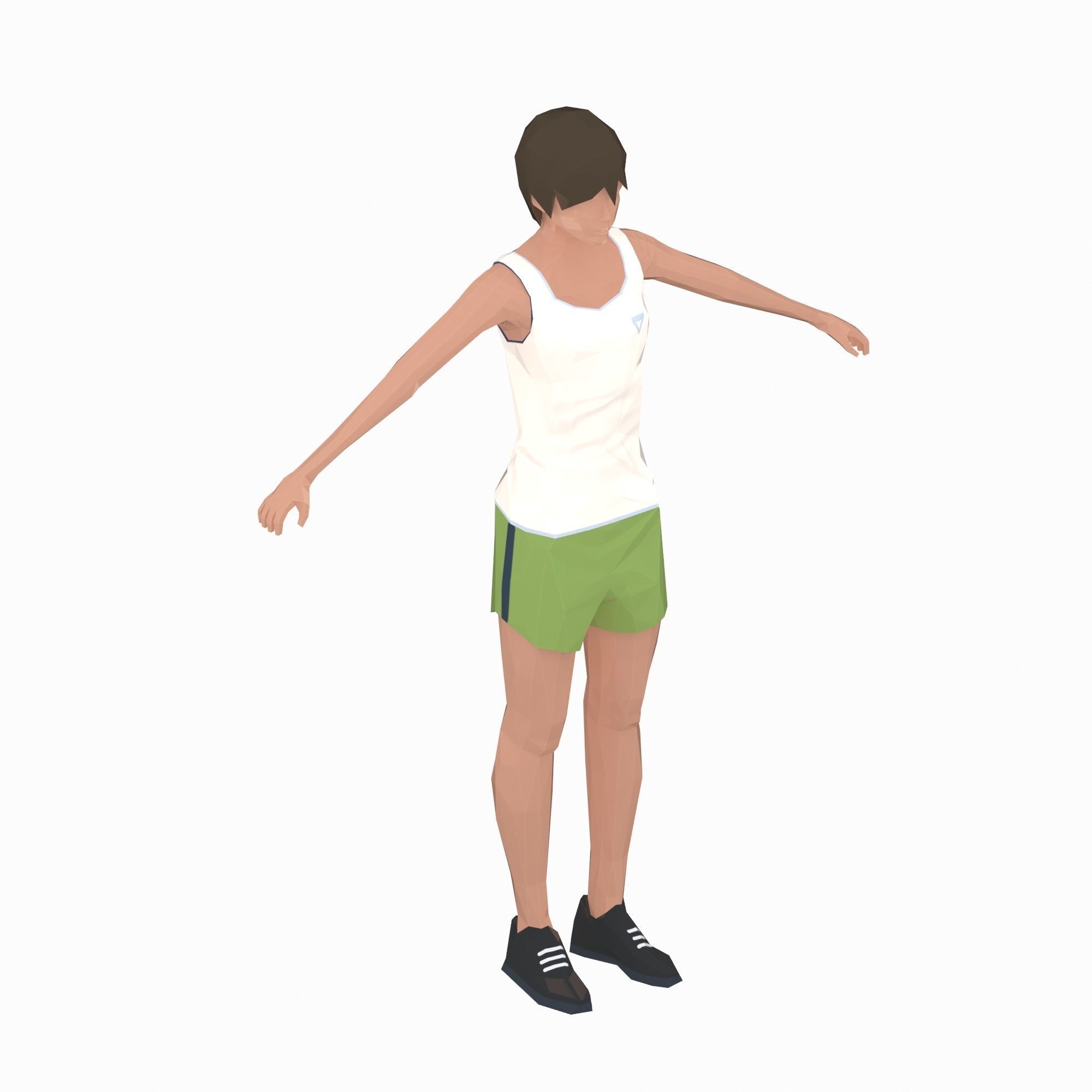 Bug  Exercise Woman Animation Low-poly 3D model_13