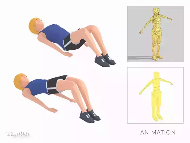 But Up  Exercise Woman Animation