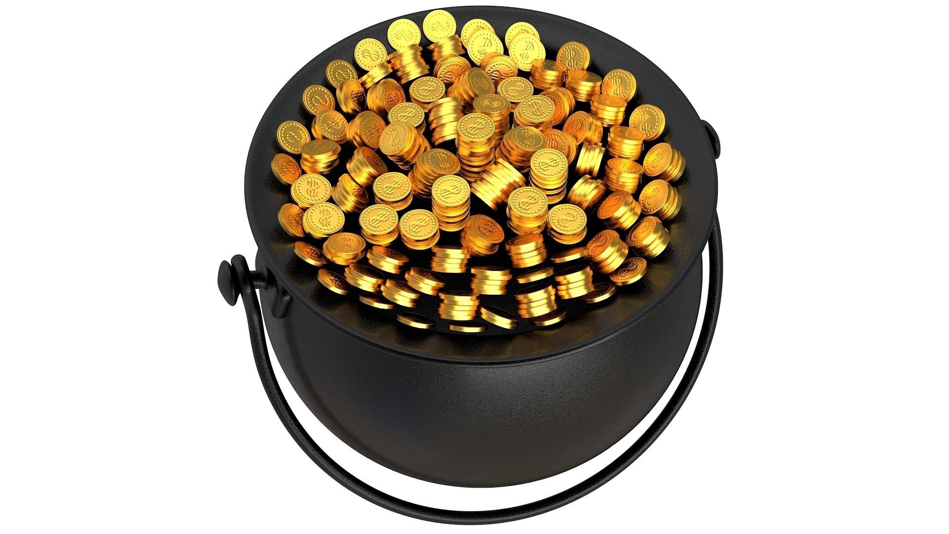 Pot of Gold 03 3D model_2