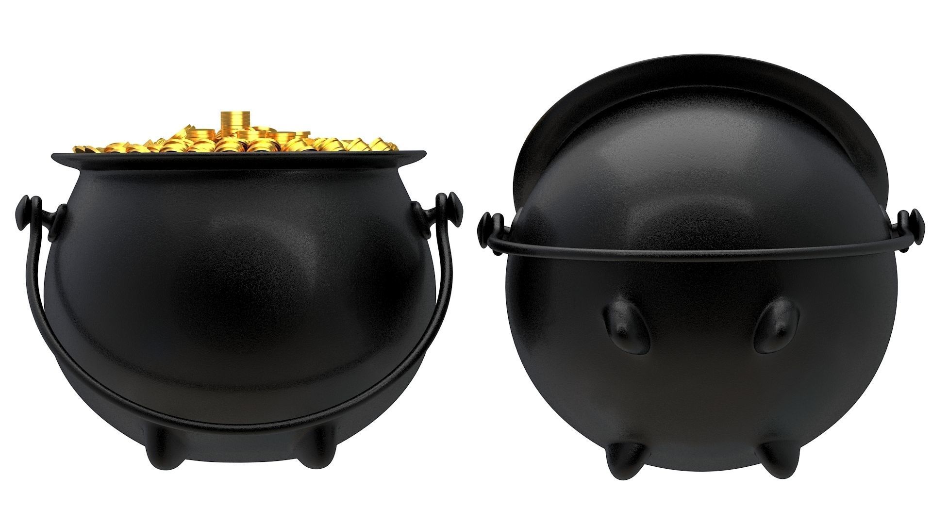 Pot of Gold 03 3D model_4